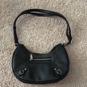 Wild Fable Black Textured Shoulder Bag